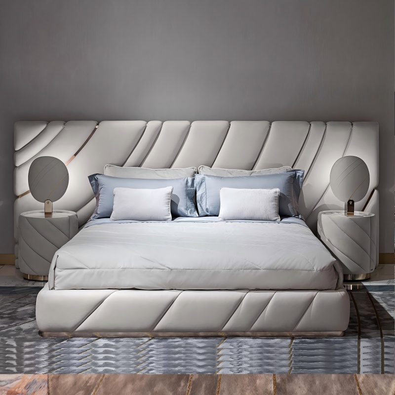 Lekkie luksusowe trzyczęściowe zestaw Big Bed | Kombinacja pozycji głównej sypialni C