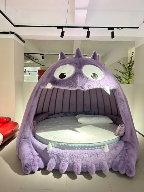 Purple Monster Big Round Bed